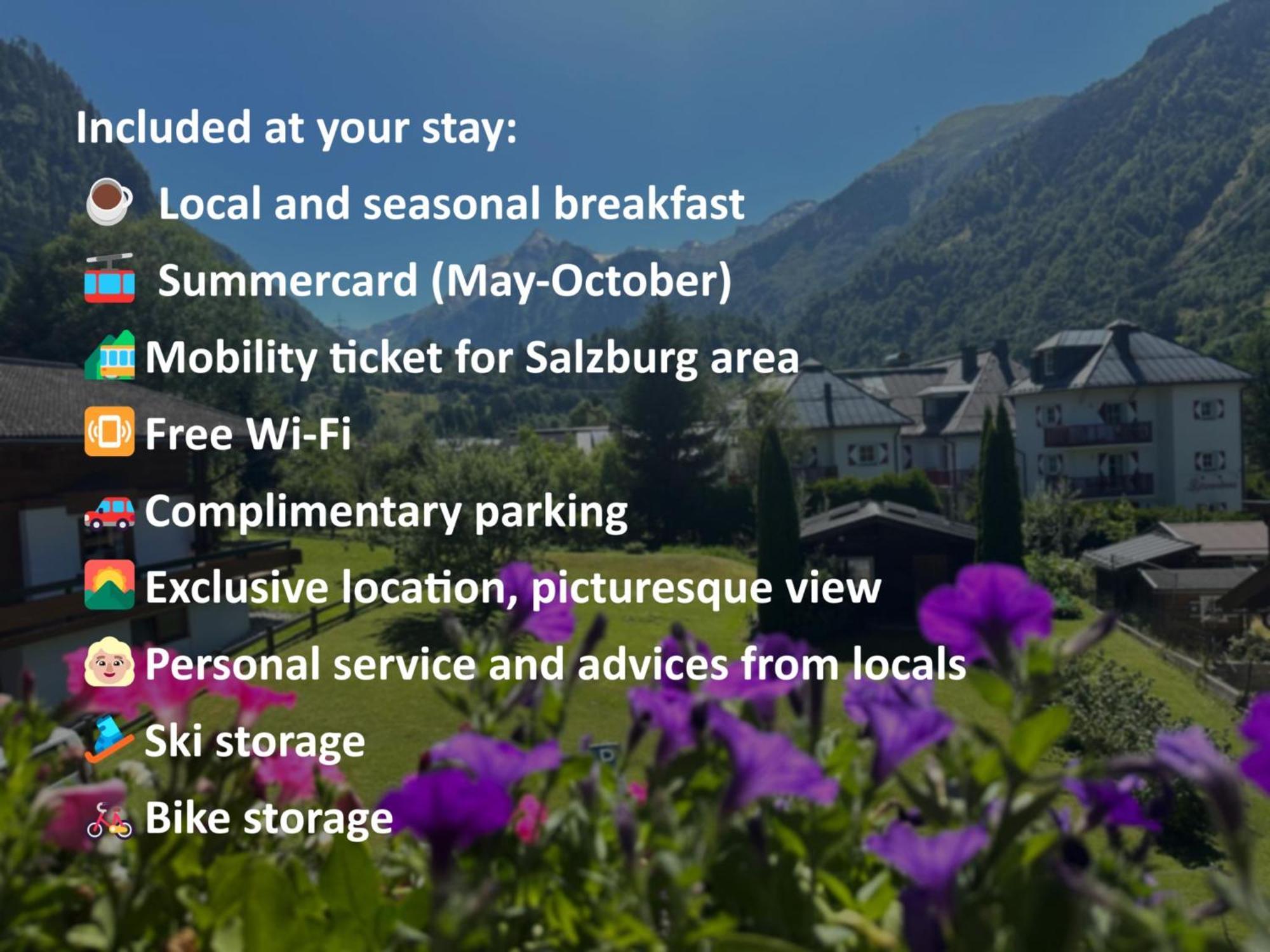 Pension Monika, Your B&B Including Summercard Kaprun Ngoại thất bức ảnh